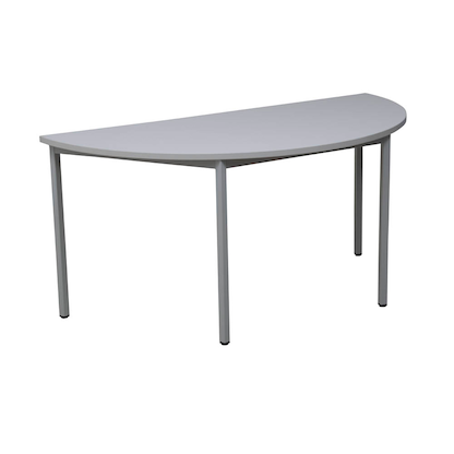 Artikelbild 2 für Gürkan Mehrzwecktisch grau halbrund, Vierkantrohr grau, 160,0 x 80,0 x 75,0 cm, Artikelnummer 824540