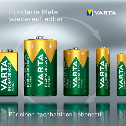 Artikelbild 6 für 4 VARTA Akkus RECHARGE ACCU Power Micro AAA 800 mAh, Artikelnummer 883249