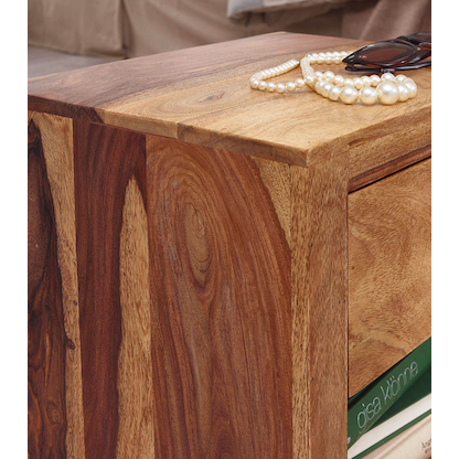 Artikelbild 4 für WOHNLING Nachttisch Massivholz sheesham 30,0 x 40,0 x 40,0 cm, Artikelnummer 904823