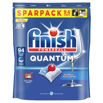 Artikelbild 7 für finish POWERBALL QUANTUM ALL IN 1 Spülmaschinentabs 94 St., Artikelnummer 539884