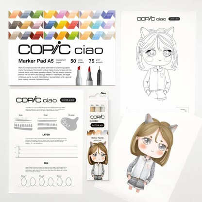 Artikelbild 4 für COPIC® Ciao Mellow Palette Starter Layoutmarker-Set farbsortiert 1,0 + 6,0 mm, 1 Set, Artikelnummer 606743