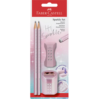 Artikelbild 13 für FABER-CASTELL Grip Sparkle Bleistift-Set B rose metallic, 1 Set, Artikelnummer 277887