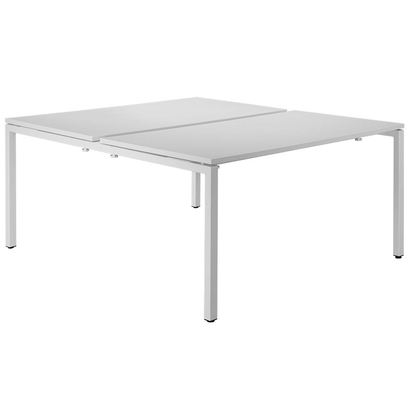 Artikelbild für PAPERFLOW easyDesk Doppelschreibtisch weiß rechteckig, 4-Fuß-Gestell weiß 120,0 x 166,0 cm, Artikelnummer 527775