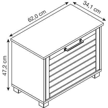 Artikelbild 2 für MÖBELPARTNER Schuhbank Jelda 154745 weiß, landhaus-eiche Holz 62,0 cm, Artikelnummer 172286