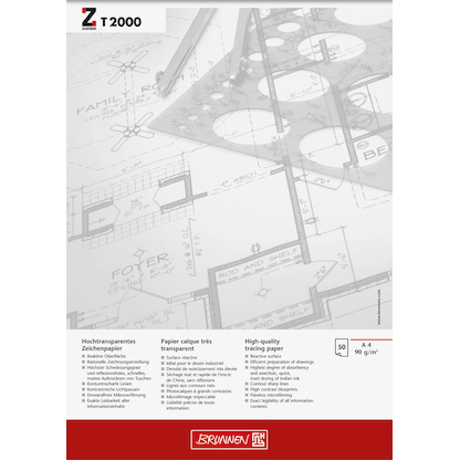 Artikelbild 2 für BRUNNEN Transparentpapier 90 g/qm, 50 Blatt, Artikelnummer 121309
