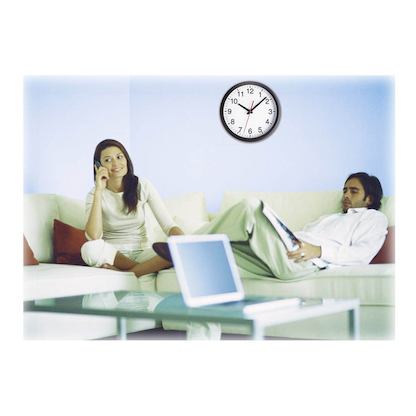 Artikelbild 2 für TFA® Wanduhr 98.1077 weiß schwarz Kunststoff 4,6 x 30,0 cm, Artikelnummer 327252