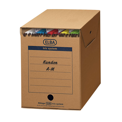 Artikelbild 2 für 6 ELBA Archivboxen tric system braun 24,0 x 34,1 x 31,5 cm, Artikelnummer 748640