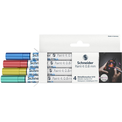 Artikelbild 2 für Schneider 010 Lackmarker farbsortiert 0,8 mm, 4 Set, Artikelnummer 564767