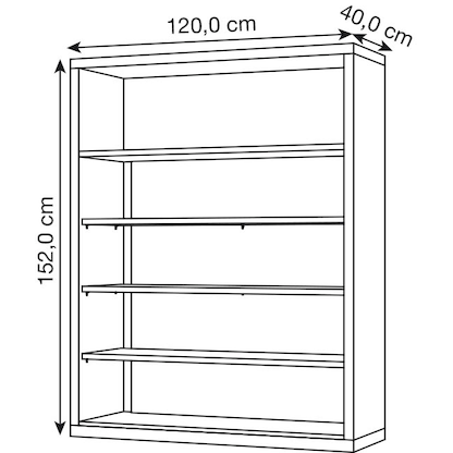 Artikelbild 2 für röhr Aktenregal quantum grau, eiche 120,0 x 40,0 x 152,0 cm, Artikelnummer 722294