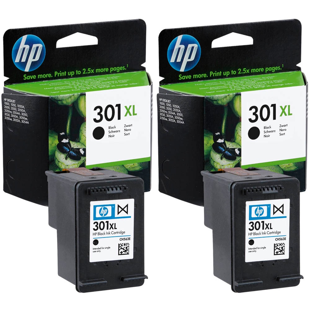 Firstoner 301XL Tintenpatronen Schwarz – 2er Pack, Kompatibel Mit HP Envy, OfficeJet, Deskjet