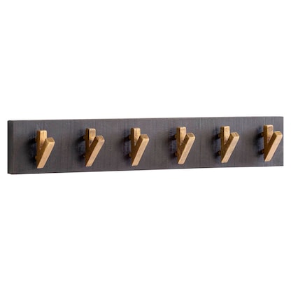 Artikelbild 7 für WOHNLING Wandgarderobe WL6.770 schwarz Holz 6 Haken 60,0 x 10,0 cm, Artikelnummer 314367