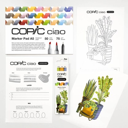 Artikelbild 4 für COPIC® Ciao 3D Botanic Palette Starter Layoutmarker-Set farbsortiert 1,0 + 6,0 mm, 1 Set, Artikelnummer 606679
