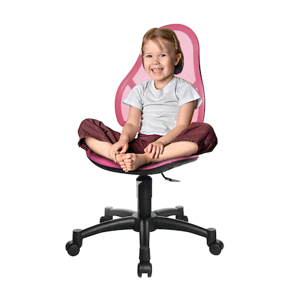Artikelbild 2 für Topstar Kinderdrehstuhl Open Art® Junior, 71430S04 Stoff rosa, Gestell schwarz, Artikelnummer 166215