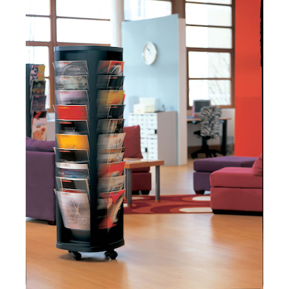 Artikelbild 2 für PAPERFLOW Prospektständer drehbar schwarz DIN A4 40 Fächer, Artikelnummer 572800