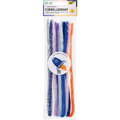 Artikelbild für folia Pfeifenreiniger mehrfarbig Chenilledraht Space universe Ø 8,0 mm 10 St., Artikelnummer 286159
