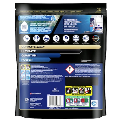Artikelbild 2 für finish POWERBALL ULTIMATE PLUS ALL IN 1 Spülmaschinentabs 42 St., Artikelnummer 539934