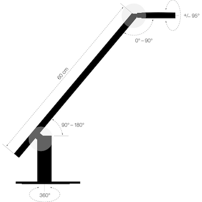 Artikelbild 2 für LUCTRA® by DURABLE TABLE LITE LED-Schreibtischlampe schwarz 12 W, Artikelnummer 220428