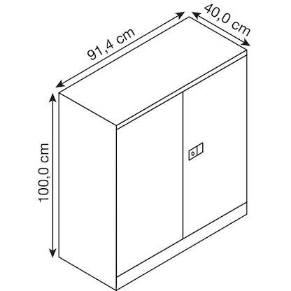 Artikelbild 2 für BISLEY Metallschrank Universal E402A01G525 lichtgrau, anthrazitgrau 91,4 x 40,0 x 100,0 cm, aufgebaut, Artikelnummer 920223