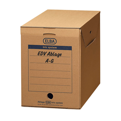 Artikelbild 2 für 6 ELBA Archivboxen tric system braun 24,0 x 34,1 x 31,5 cm, Artikelnummer 753707