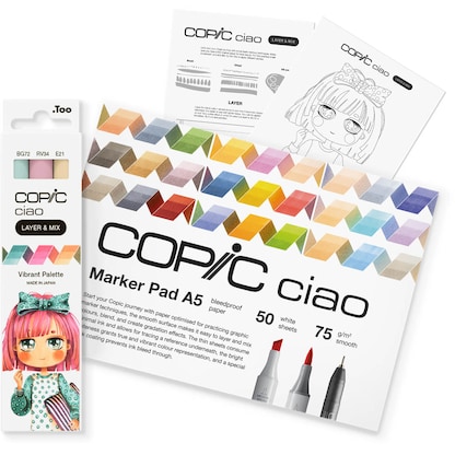 Artikelbild 3 für COPIC® Ciao Vibrant Palette Starter Layoutmarker-Set farbsortiert 1,0 + 6,0 mm, 1 Set, Artikelnummer 606729
