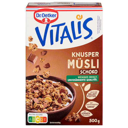 Artikelbild 3 für Dr. Oetker Vitalis Knuspermüsli Schoko Müsli 500,0 g, Artikelnummer 574933