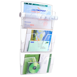 Artikelbild 1 für cep Wandprospekthalter transparent DIN A4 3 Fächer, Artikelnummer 350017