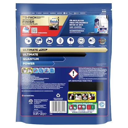 Artikelbild 2 für finish POWERBALL QUANTUM ALL IN 1 Spülmaschinentabs 50 St., Artikelnummer 539918