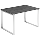 Artikelbild 1 für röhr Imperia höhenverstellbarer Schreibtisch quarzit rechteckig, Kufen-Gestell silber 120,0 x 80,0 cm, Artikelnummer 185611