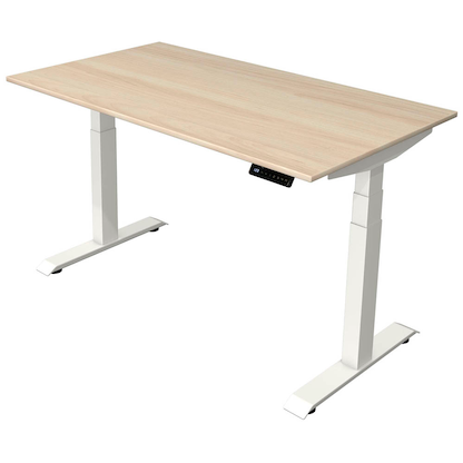 Artikelbild für Kerkmann Move 4 elektrisch höhenverstellbarer Schreibtisch ahorn rechteckig, T-Fuß-Gestell weiß 140,0 x 80,0 cm, Artikelnummer 998075