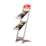 Artikelbild 1 für update displays Prospektständer Rapid silber DIN A4 2 Fächer, Artikelnummer 216956