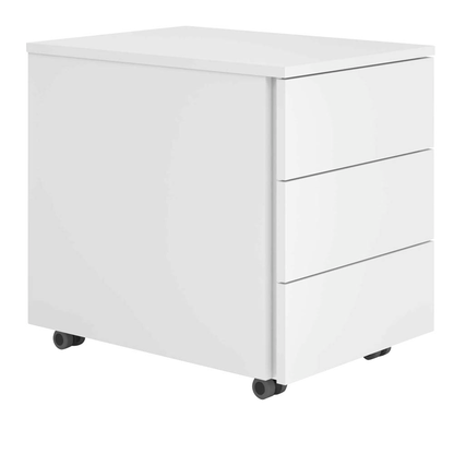 Artikelbild für BaseLite Rollcontainer weiß 3 Auszüge 39,5 x 54,8 x 51,0 cm, Artikelnummer 270407