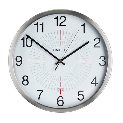 Artikelbild 12 für unilux Funkwanduhr Outdoor weiß grau Aluminium, Ø 35,5 cm, Artikelnummer 723191