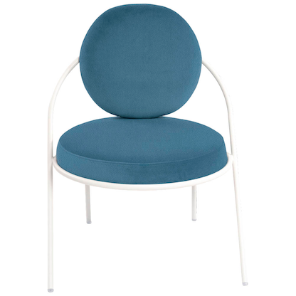 Artikelbild 2 für meet powered by PAPERFLOW Sessel SATURNE blau weiß Kunstleder, 1 St., Artikelnummer 231476