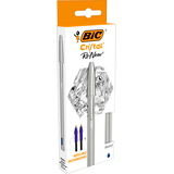 Artikelbild 1 für BIC Kugelschreiber Cristal Re'New metallic-silber, Schreibfarbe: blau, 1 Set, Artikelnummer 844502
