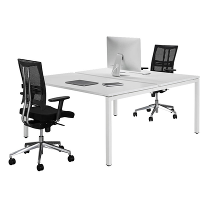 Artikelbild 4 für PAPERFLOW easyDesk Doppelschreibtisch weiß rechteckig, 4-Fuß-Gestell weiß 120,0 x 166,0 cm, Artikelnummer 527775