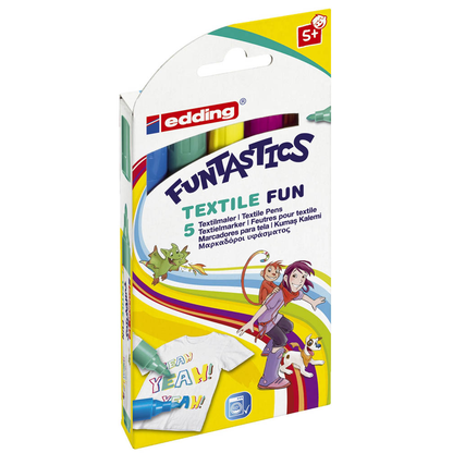Artikelbild 18 für edding Funtastics Textilmarker farbsortiert 2,0 - 5,0 mm, 5 St., Artikelnummer 652091