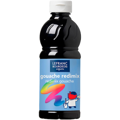 Artikelbild für LEFRANC BOURGEOIS Gouache Liquide Redimix Temperafarbe schwarz 500,0 ml, Artikelnummer 202194