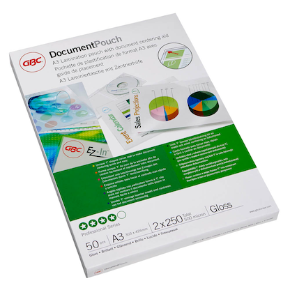 Artikelbild 8 für 50 GBC Laminierfolien glänzend für A3 250 micron, Artikelnummer 492183
