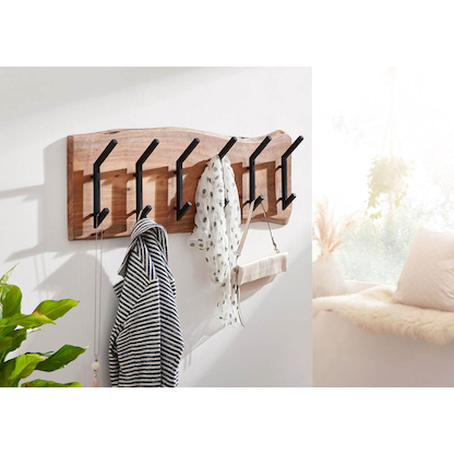 Artikelbild 2 für WOHNLING Wandgarderobe WL6.359 akazie Holz 6 Haken 100,0 x 29,0 cm, Artikelnummer 908543