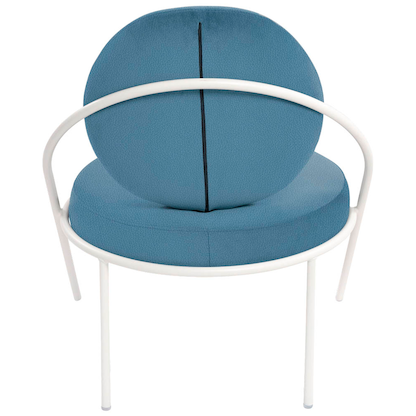 Artikelbild 3 für meet powered by PAPERFLOW Sessel SATURNE blau weiß Kunstleder, 1 St., Artikelnummer 231476