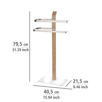 Artikelbild 2 für WENKO Handtuchständer Samona silber/braun, Artikelnummer 805277