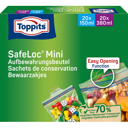 Artikelbild 14 für 40 Toppits Gefrierbeutel SafeLoc Mini, Artikelnummer 441578