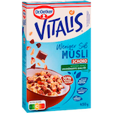 Artikelbild 1 für Dr. Oetker VITALIS Schoko weniger süß Müsli 450,0 g, Artikelnummer 540319
