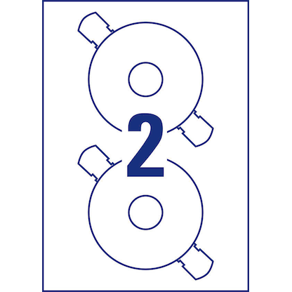 Artikelbild 5 für 200 AVERY Zweckform CD-Etiketten L6043-100 weiß, Artikelnummer 345397
