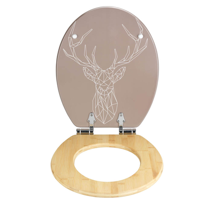 Artikelbild 2 für WENKO WC-Sitz mit Absenkautomatik Stag braun, Artikelnummer 813367