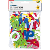 Artikelbild 1 für folia Bastelfilz Buchstaben sortiert weiß, gelb, rot, blau, grün 150 St., Artikelnummer 479123
