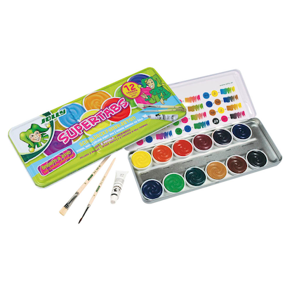 Artikelbild für JOLLY SUPERTABS Wasserfarbkasten 12 Farben, Artikelnummer 312544