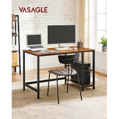 Artikelbild 4 für VASAGLE Schreibtisch braun rechteckig, 4-Fuß-Gestell schwarz 120,0 x 60,0 cm, Artikelnummer 291959