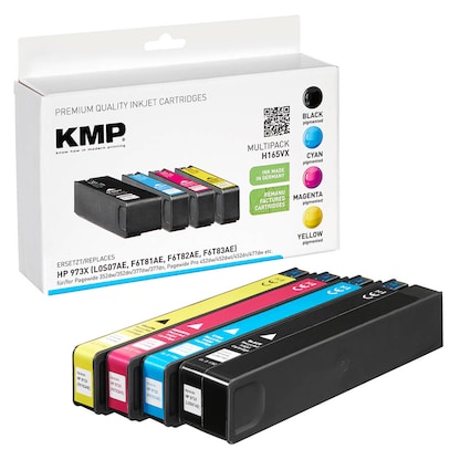 Artikelbild 14 für KMP H165VX schwarz, cyan, magenta, gelb Druckerpatronen kompatibel zu HP 973X (L0S07AE, F6T81AE, F6T82AE, F6T83AE), 4er-Set, Artikelnummer 312961