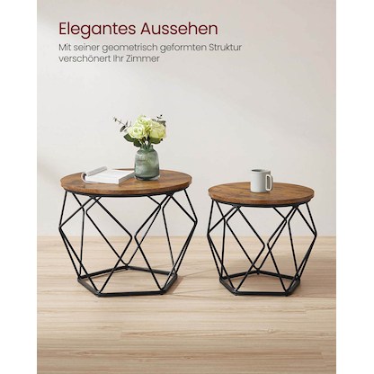 Artikelbild 7 für VASAGLE Couchtische-Set braun, Artikelnummer 289183